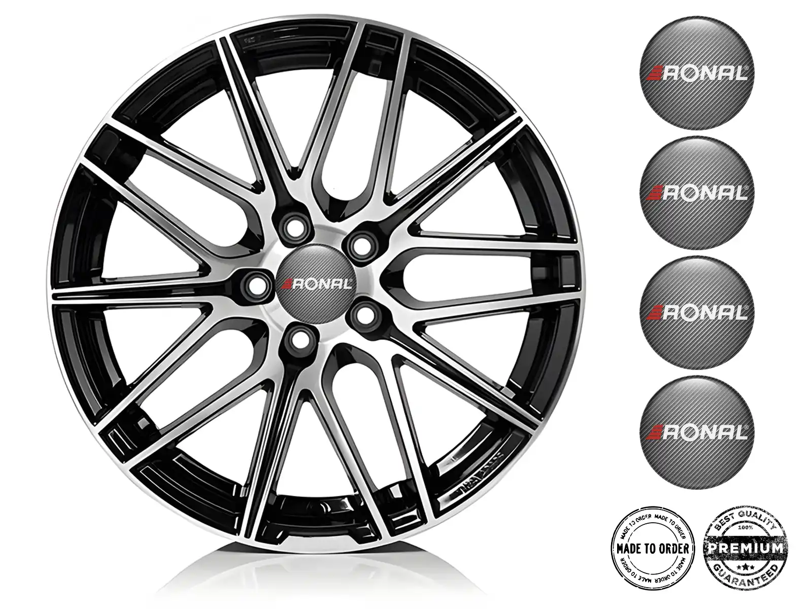 Ronal Calcomanías de Cúpula Edición Emblemas Autos Custom
